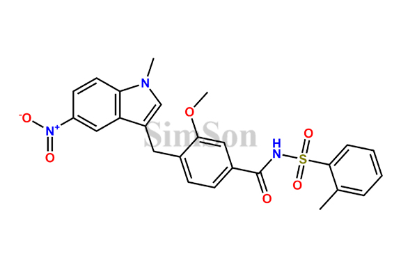 3-methoxy-4-((1-methyl-5-nitro-1H-indol-3-yl)methyl)-N-(o-tolyl sulfonyl)benzamide