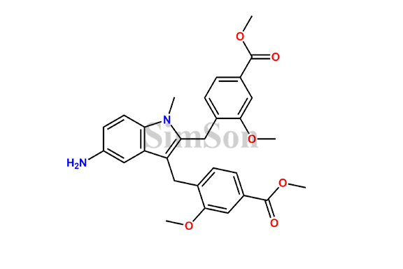 dimethyl 4,4`-((5-amino-1-methyl-1H-indole-2,3-diyl)bis(methylene))bis(3-methoxybenzoate)