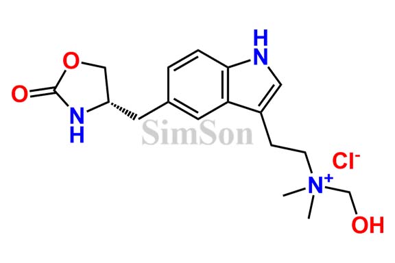 (S)-N-(hydroxymethyl)-N,N-dimethyl-2-(5-((2-oxooxazolidin-4-yl)methyl)-1H-indol-3-yl)ethanaminium chloride